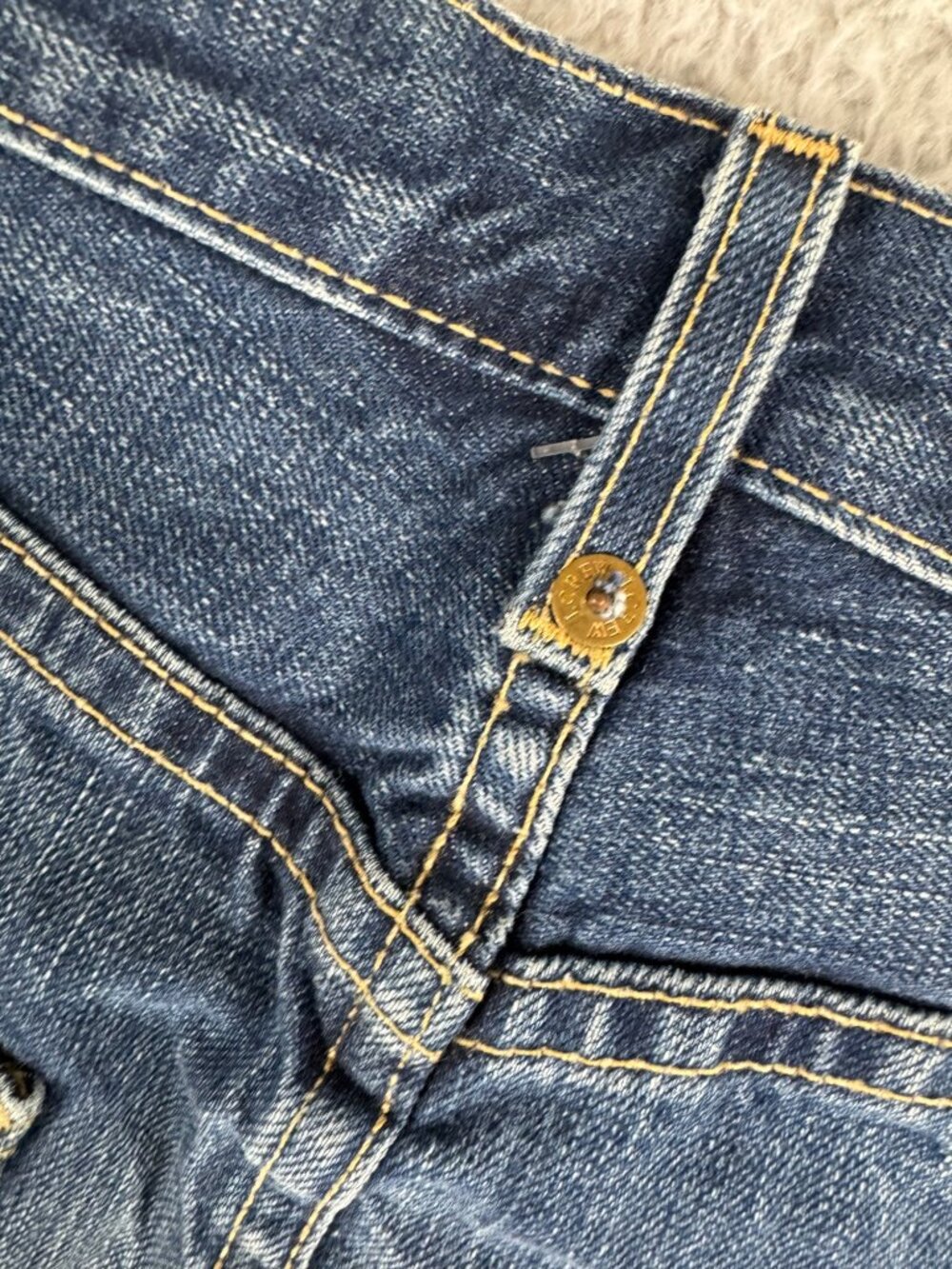 J.Crew Denim Mini Skirt Womens 26 Classic Blue Wash Western Travel Retro - Picture 7 of 9